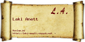 Laki Anett névjegykártya